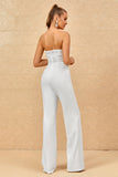 Sweetheart Elfenben bryllup jumpsuits med blonder